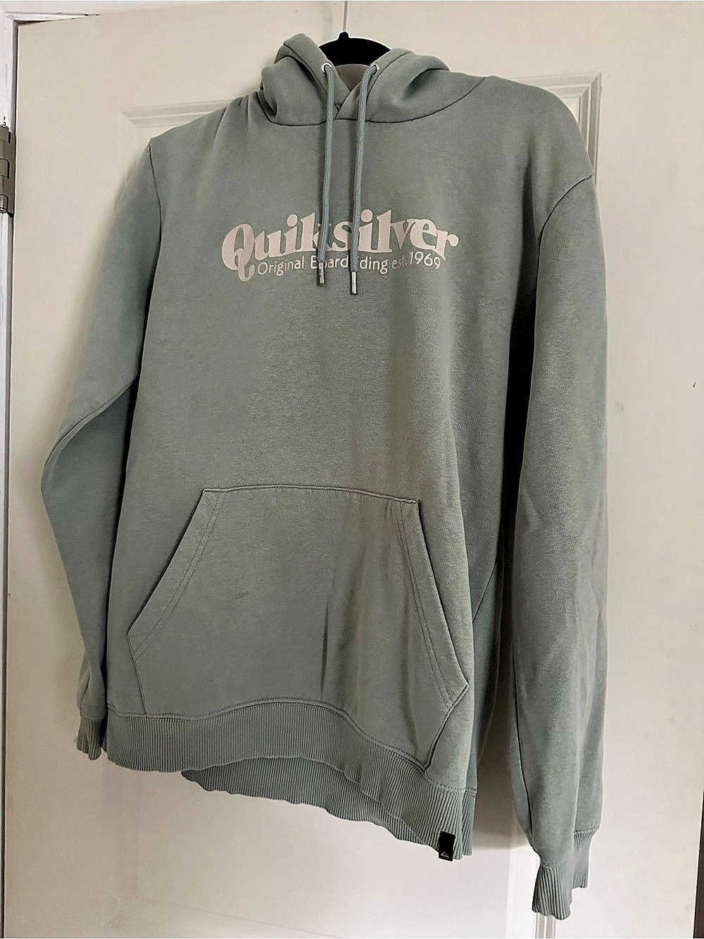 Quiksilver 1969 Graphic Pullover Hoodie Sage Green